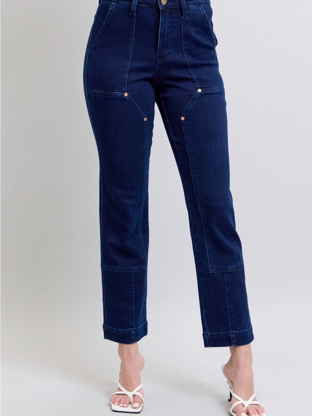 Judy Blue Dark Indigo Ankle Straight Jeans